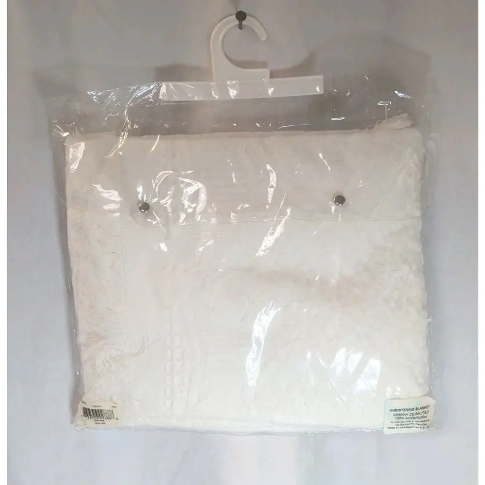 NWT Vintage White Keepsake Infant Shawl Christening Blanket
